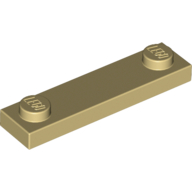 Lego Plate Special 1 x 4 with 2 Studs / Tan