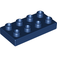 Lego Duplo Plate 2 x 4 / Dark Blue