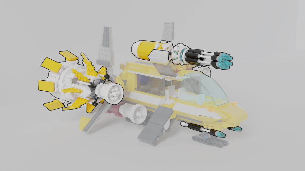 Lego weapons and boosters extension for padawan bus from yoda's chronicles