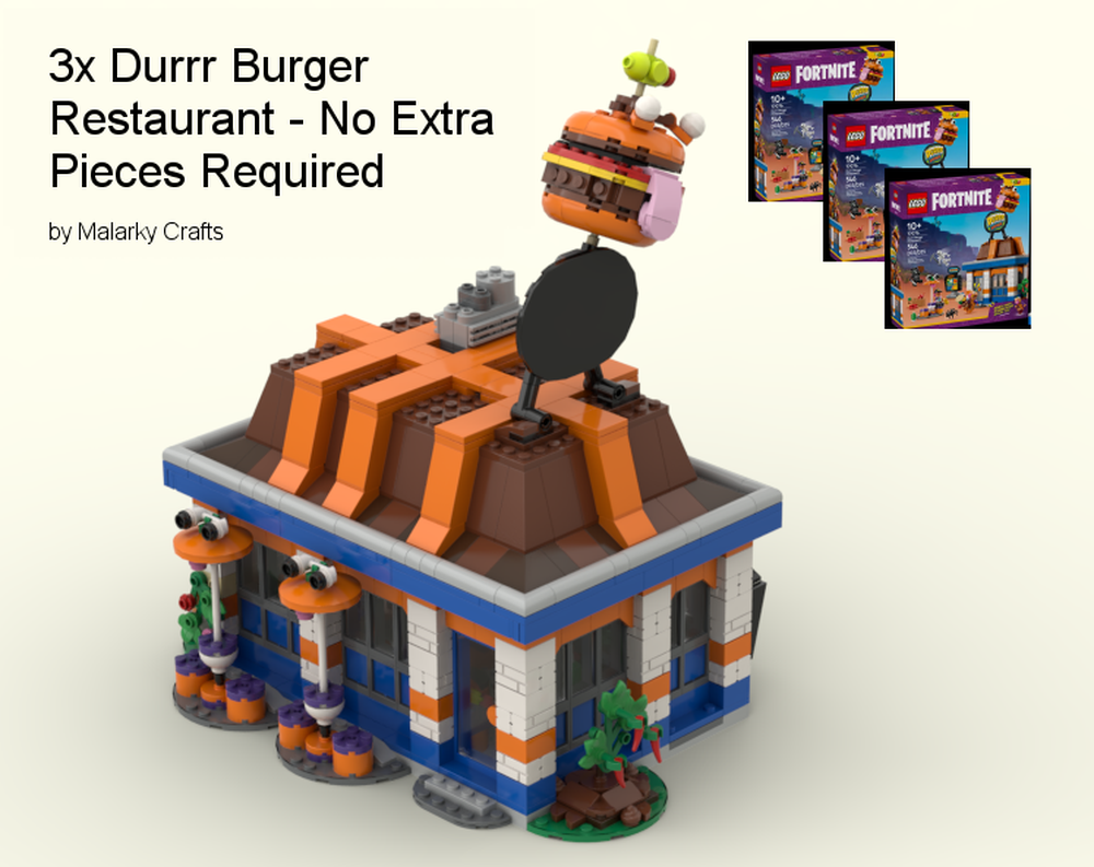 Lego Durr Burger Restaurant 3x