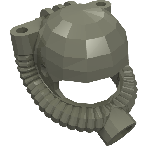 Lego Helmet Underwater with Hose / Dark Gray