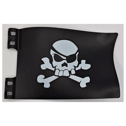 Lego Duplo Flag, Large, Wavy 4 x 6 with Skull and Crossbones Print