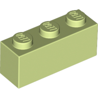 Lego Brick 1 x 3 / Yellowish Green
