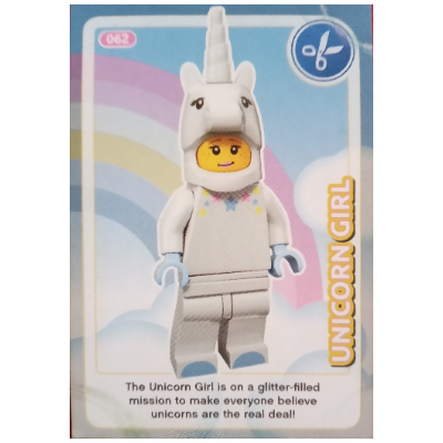 Lego Trading Card, Create The World - Unicorn Girl
