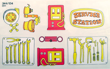 Lego Sticker Sheet for Sets 134-2, 344-2