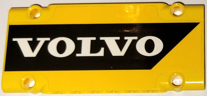 Lego Technic, Panel Plate 5 x 11 x 1 with White 'VOLVO' on Black Stripe Pattern Model Left Side (Sticker) - Set 42114
