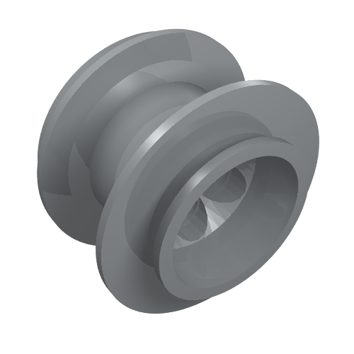 Lego Wheel 68.8 x 40 Balloon Large / Light Bluish Gray