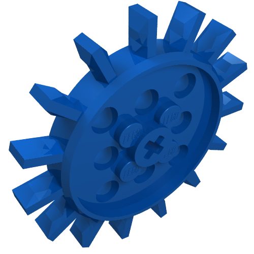 Lego Technic Gear 15 Large Tooth / Blue