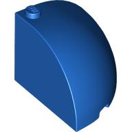 Lego Brick Round Corner 4 x 4 x 3 Quarter Dome Top / Blue