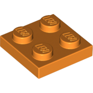Lego Plate 2 x 2 / Orange