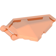 Lego Windscreen 6 x 4 x 1 Hexagonal with Handle / Trans-Neon Orange