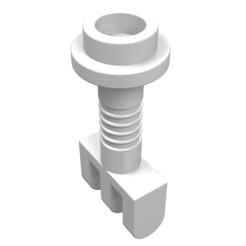 Lego Hinge Bar with 3 Fingers and End Stud (Control Lever) / White