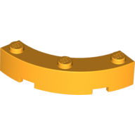 Lego Brick Round Corner 4 x 4 Macaroni Wide with 3 Studs / Bright Light Orange