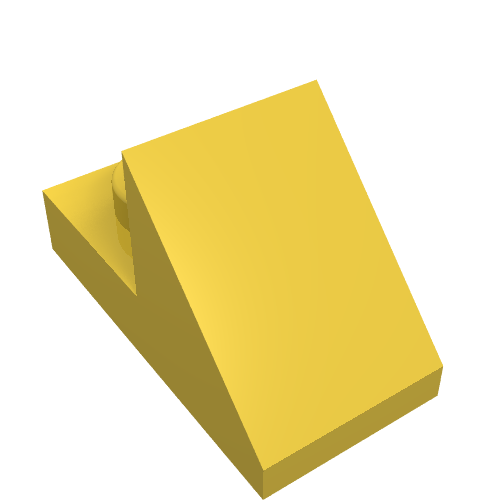 Lego Brick Sloped 45° 2 x 1 with 2/3 Cutout [Original Version] / Yellow