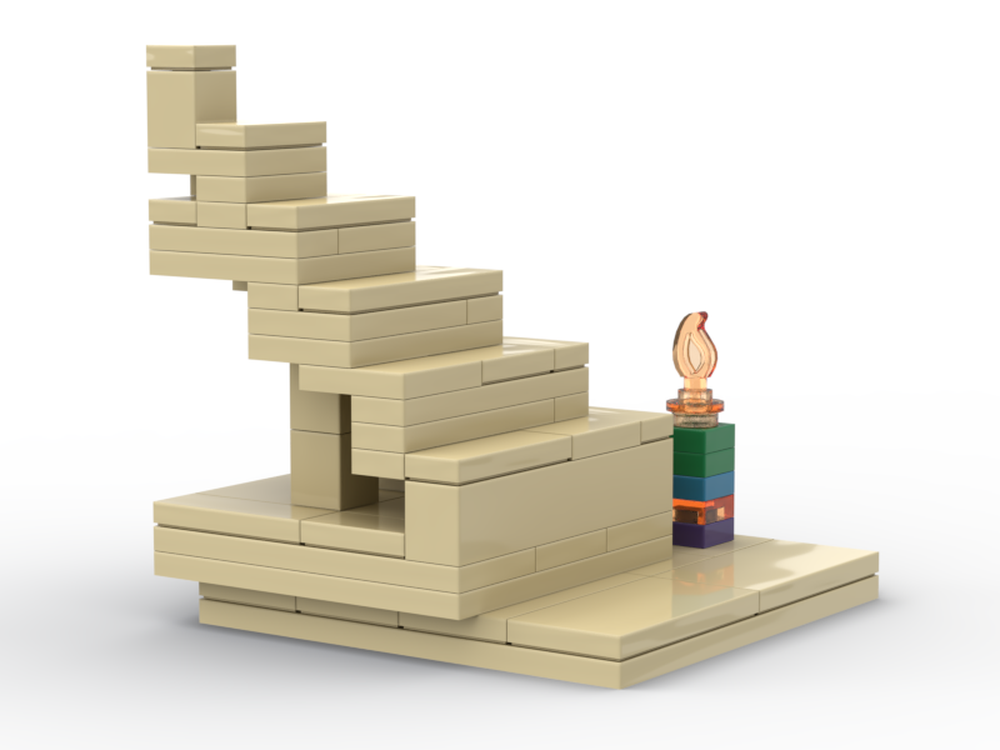 Lego Desert Plot - Burning Zombie
