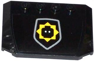 Lego Wedge 4 x 6 x 2/3 Triple Curved with Minifigure Head Badge Pattern (Sticker) - Sets 70802 / 70808 / 70819
