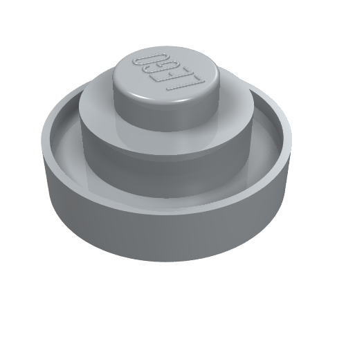 Lego Sports Barbell Weight / Light Bluish Gray