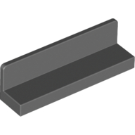 Lego Panel 1 x 4 x 1 with Rounded Corners [Thin Wall] / Dark Bluish Gray