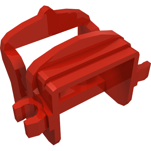 Lego Animal / Creature Accessory, Saddle [Two Open O Clips] / Red