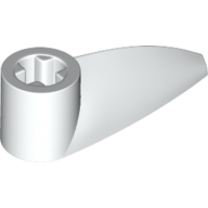 Lego Technic Tooth 1 x 3 with Axle Hole [Hollow Underside] / White