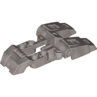 Lego Large Figure Foot, with 2 Toes / Flat Silver