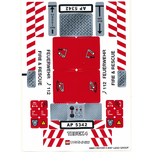 Lego Sticker Sheet for Set 8289-1 / [No Color/Any Color]