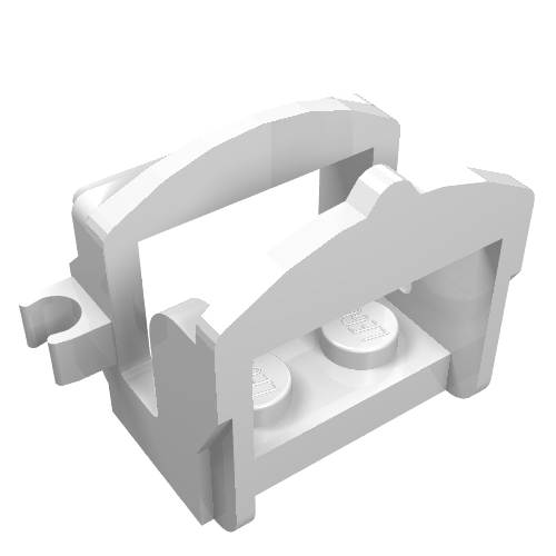 Lego Animal / Creature Accessory, Saddle [One Clip] / White