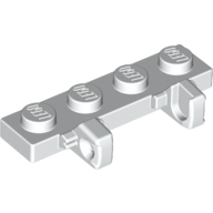 Lego Hinge Plate 1 x 4 Locking Dual 1 Finger / White