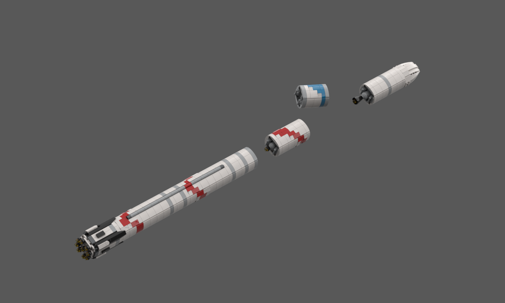 Lego ISRO NGLV Next Generation Launch Vehicle (1:110 Saturn V Scale)