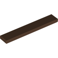 Lego Tile 1 x 6 with Groove / Brown