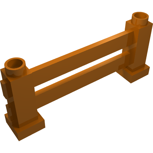 Lego Duplo Fence 1 x 6 x 2 / Dark Orange