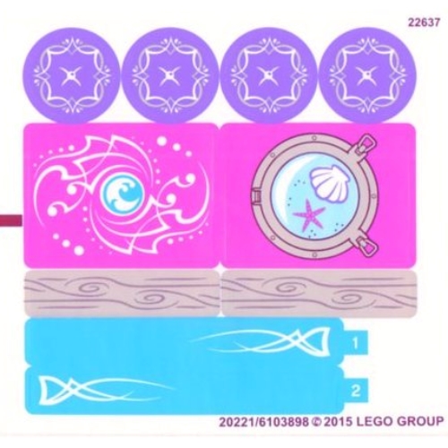 Lego Sticker Sheet for Set 41073-1 / [No Color/Any Color]