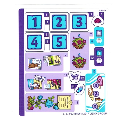 Lego Sticker Sheet for Set 41325-1