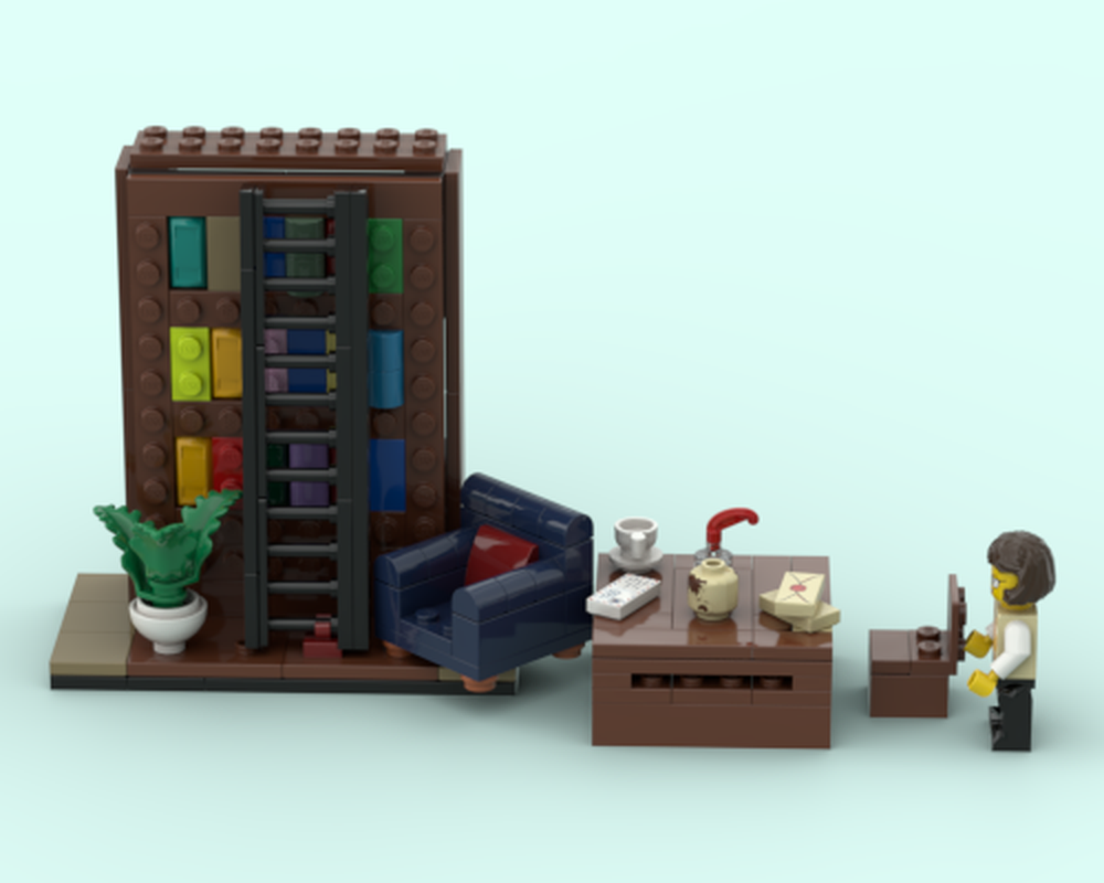 Lego Bookshelf and Desk --- 40698 Alternate