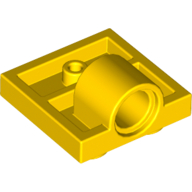Lego Plate Special 2 x 2 with 1 Pin Hole [Complete Underside Rib] / Yellow