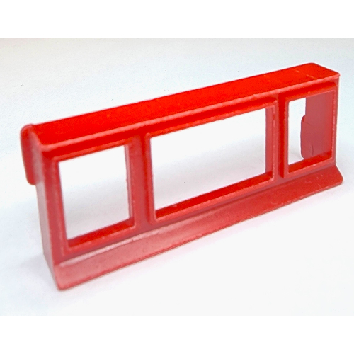 Lego Window 1 x 6 x 2 3-Pane, without Glass for Slotted Bricks / Red