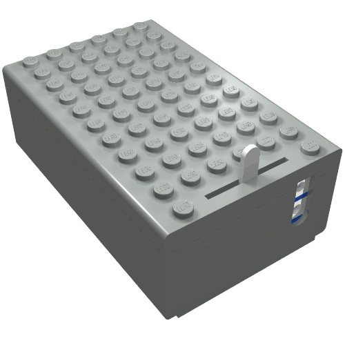 Lego Battery Box, 4.5V 6 x 11 x 3 1/3 Type 3 [Complete Assembly] / Light Gray