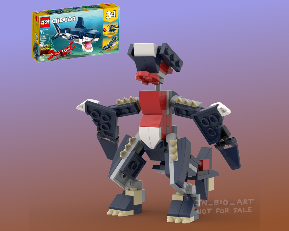 Lego Garchomp - 31088 Deep Sea Creatures alt build