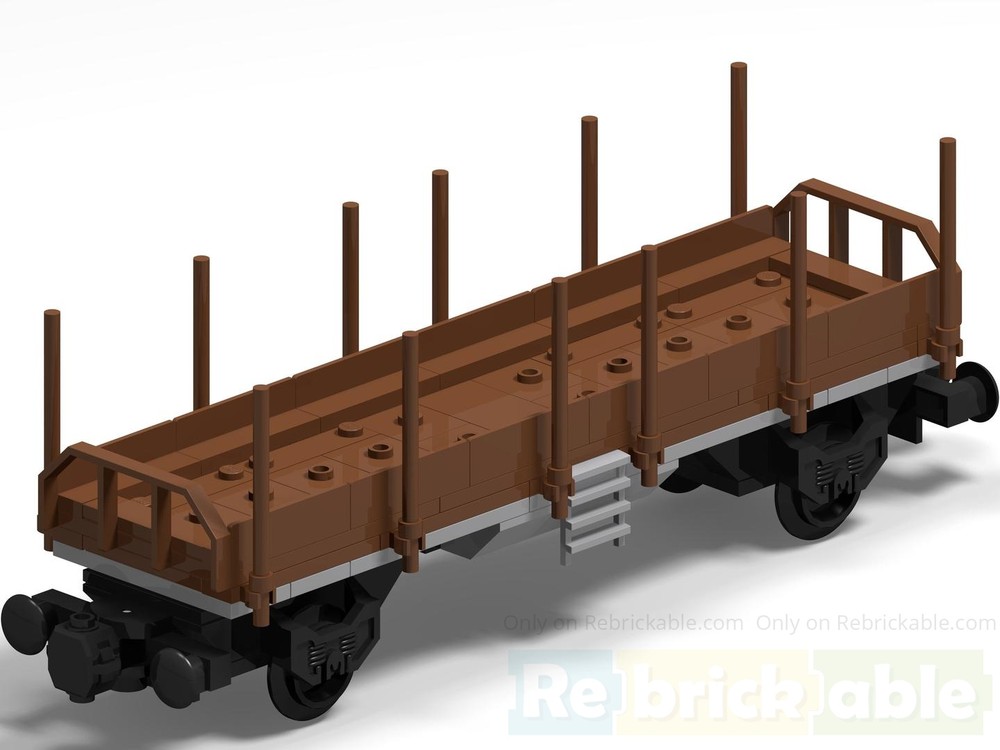 Lego 4W-FF Wagon (4 Wheel-Flatbed Freight Wagon)