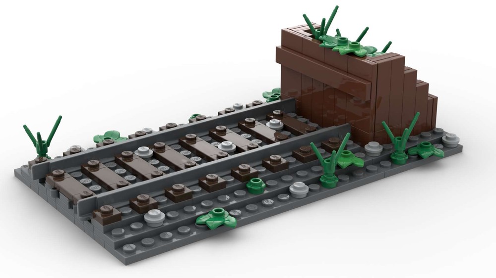 Lego wood buffer stop // Holzprellbock