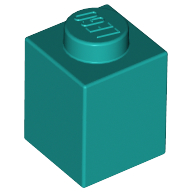 Lego Brick 1 x 1 / Dark Turquoise