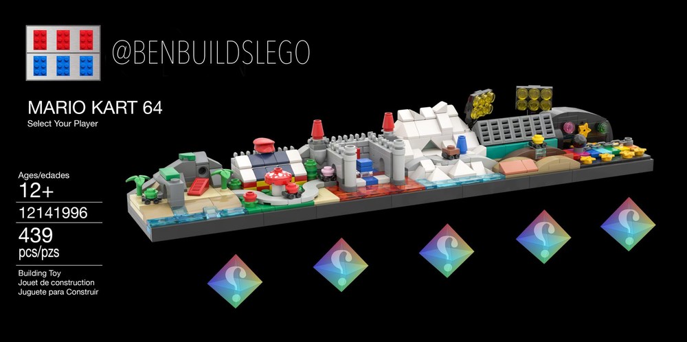 Lego Mario Kart 64 Skyline