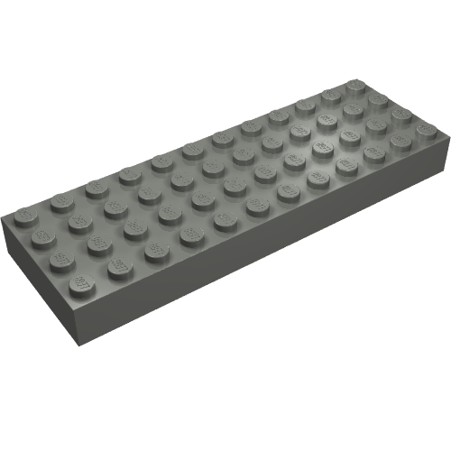 Lego Brick 4 x 12 / Dark Bluish Gray