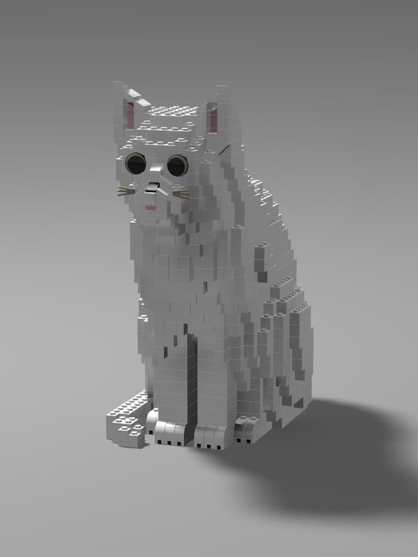 Lego Cat sitting (life-sized)