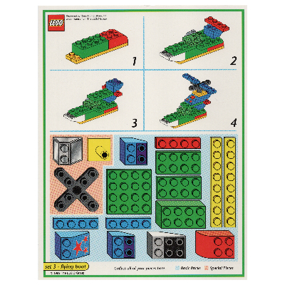 Lego Creator Board Game Model Card (Green): Flying Boat