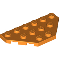 Lego Wedge Plate 3 x 6 Cut Corners / Orange