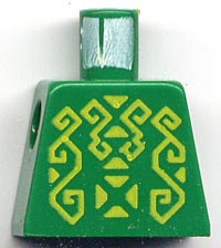 Lego Torso Castle Knights Kingdom II with Rascus Pattern / Green