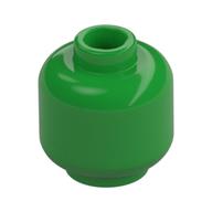 Lego Minifig Head [Plain] [Hollow Stud] / Bright Green