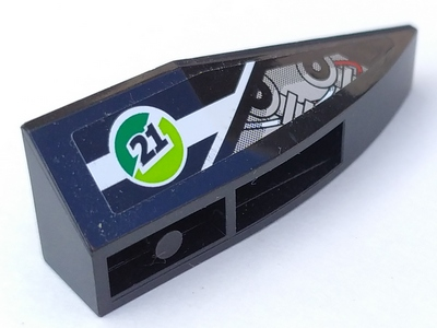 Lego Wedge 6 x 2 Inverted Right with Number 21 Pattern  (Sticker) - Set 8863