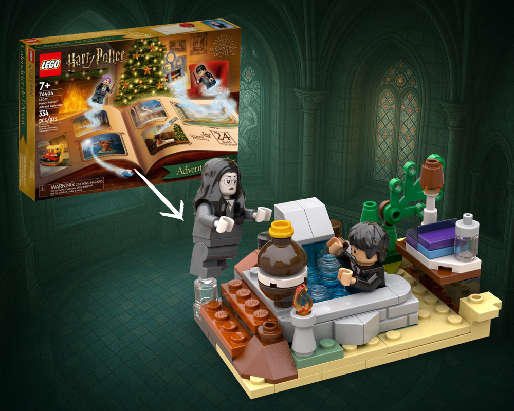 Lego Prefects’ Bathroom scene